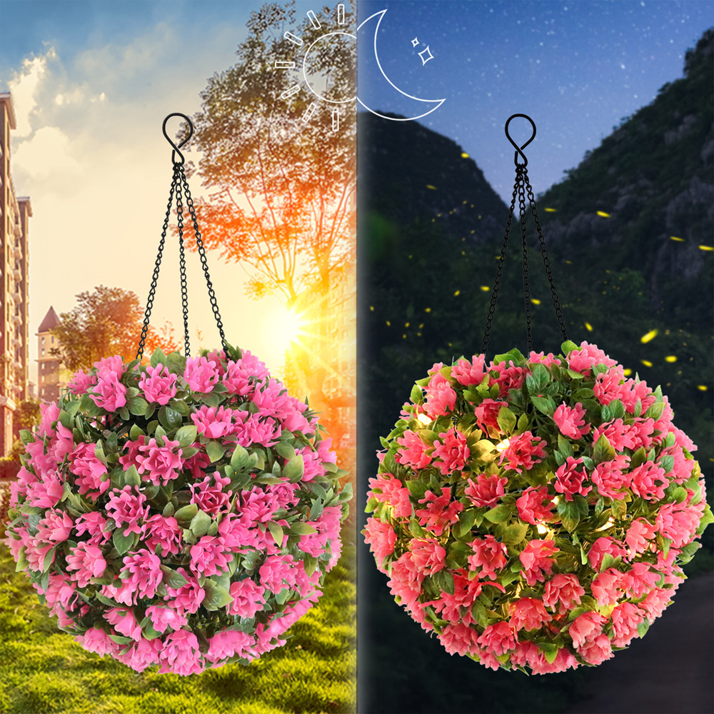 Bonsai Garden Restaurant - Künstliche Blume Gras Ball Hängen Lichter