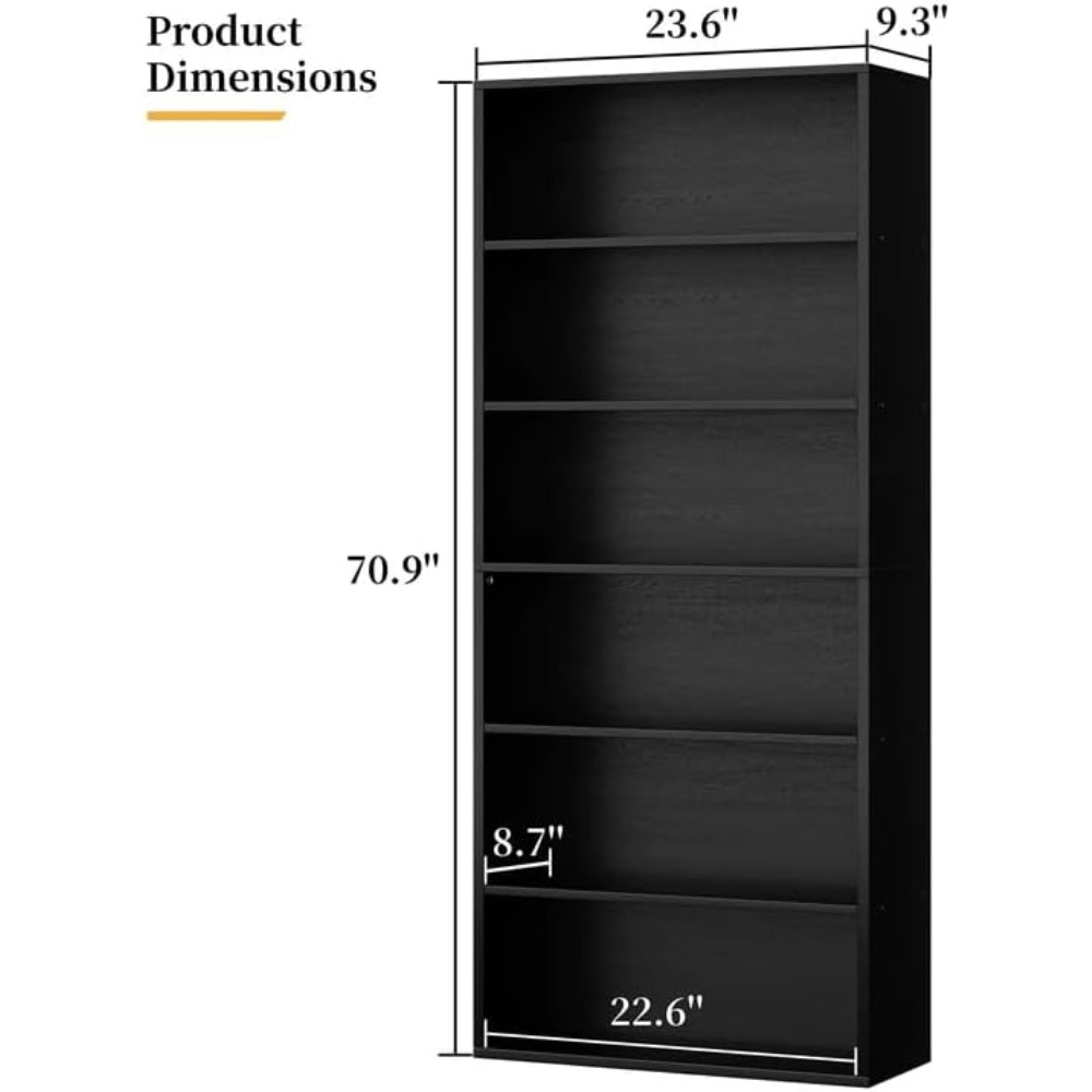 6-stufiges offenes Bücherregal – Display Stand Wood Bewertung und Preis