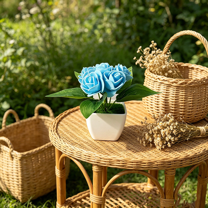 4 Stück künstliche 6 Rosen, Si – Bonsai Garden Restaurant Bewertung und Preis