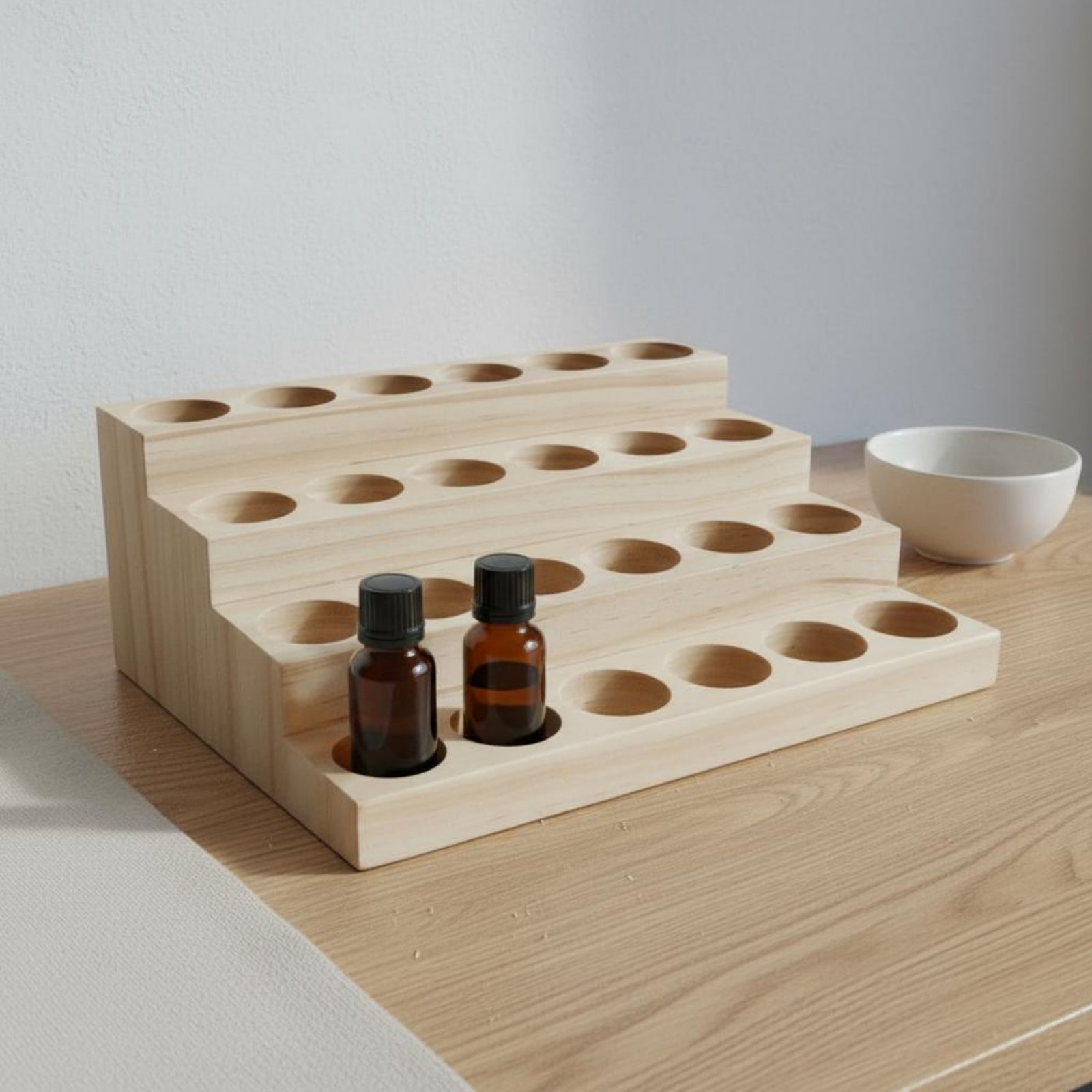 Handgefertigter 4-stufiger Äth – Display Stand Wood Bewertung und Preis