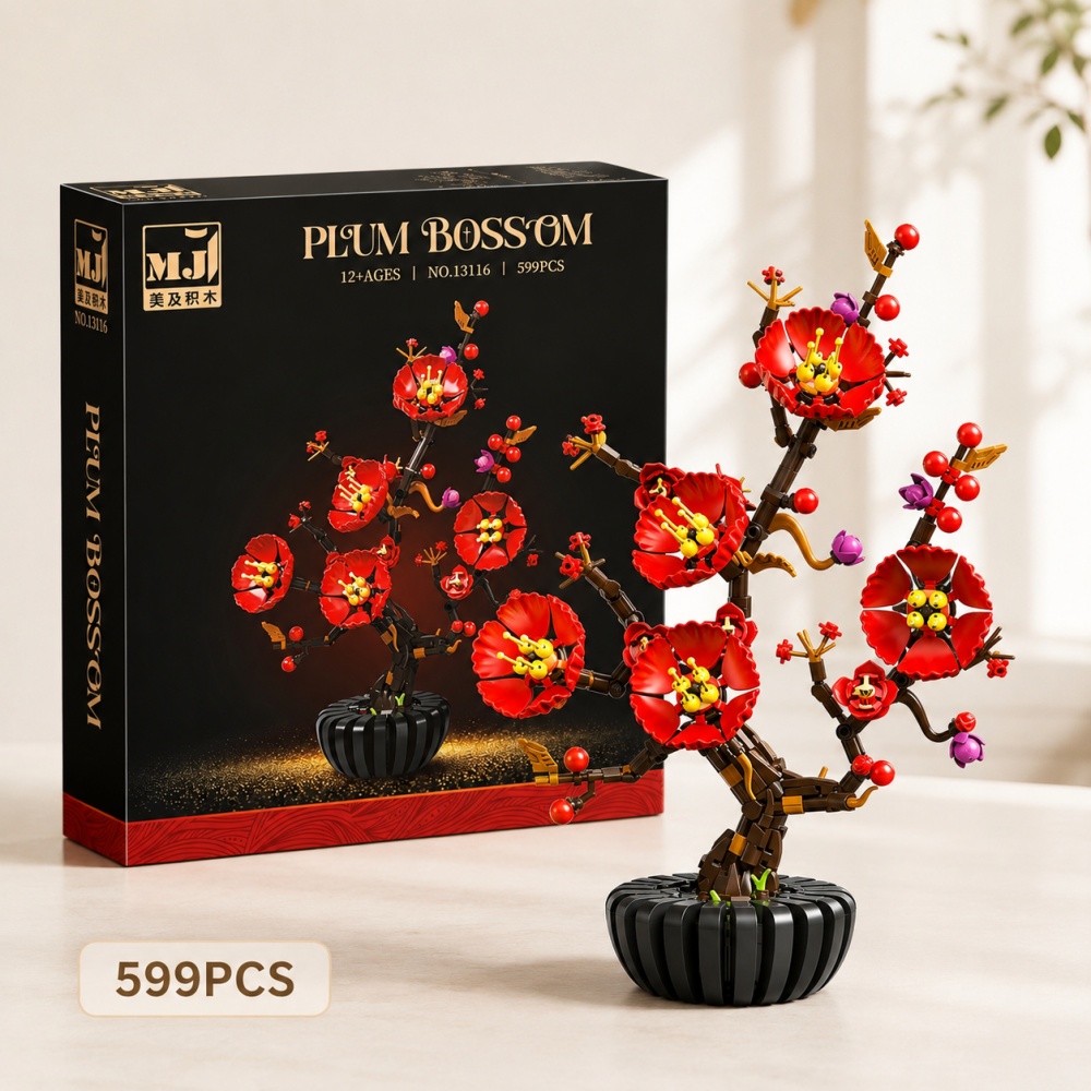 Pflaumenblüten-Bonsai-Baustein – Bonsai Garden Lego Bewertung und Preis